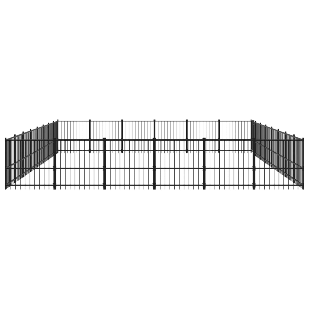 Koiran ulkohäkki teräs 50,81 m²