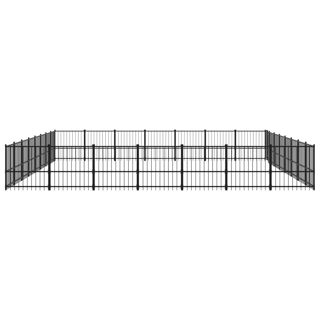 Koiran ulkohäkki teräs 52,69 m²