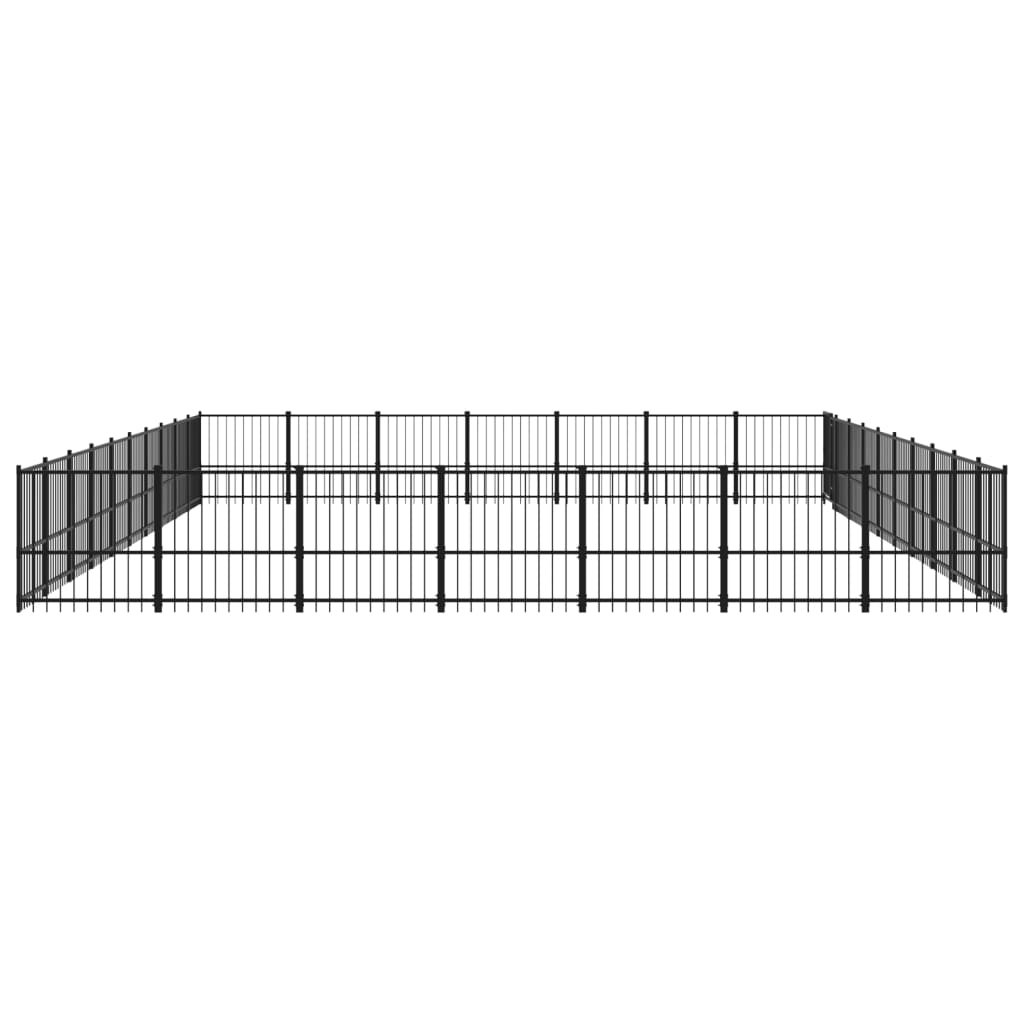 Koiran ulkohäkki teräs 65,86 m²