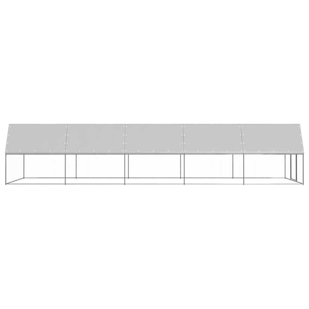 Outdoor chicken coop 3x10x2 m galvanized steel