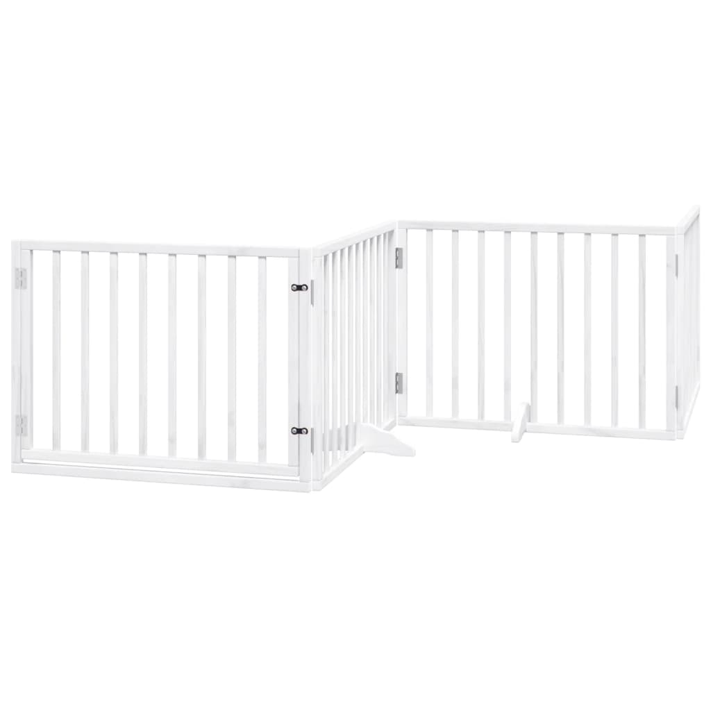 Folding mothproof door 4 panels white 320 cm poplar wood