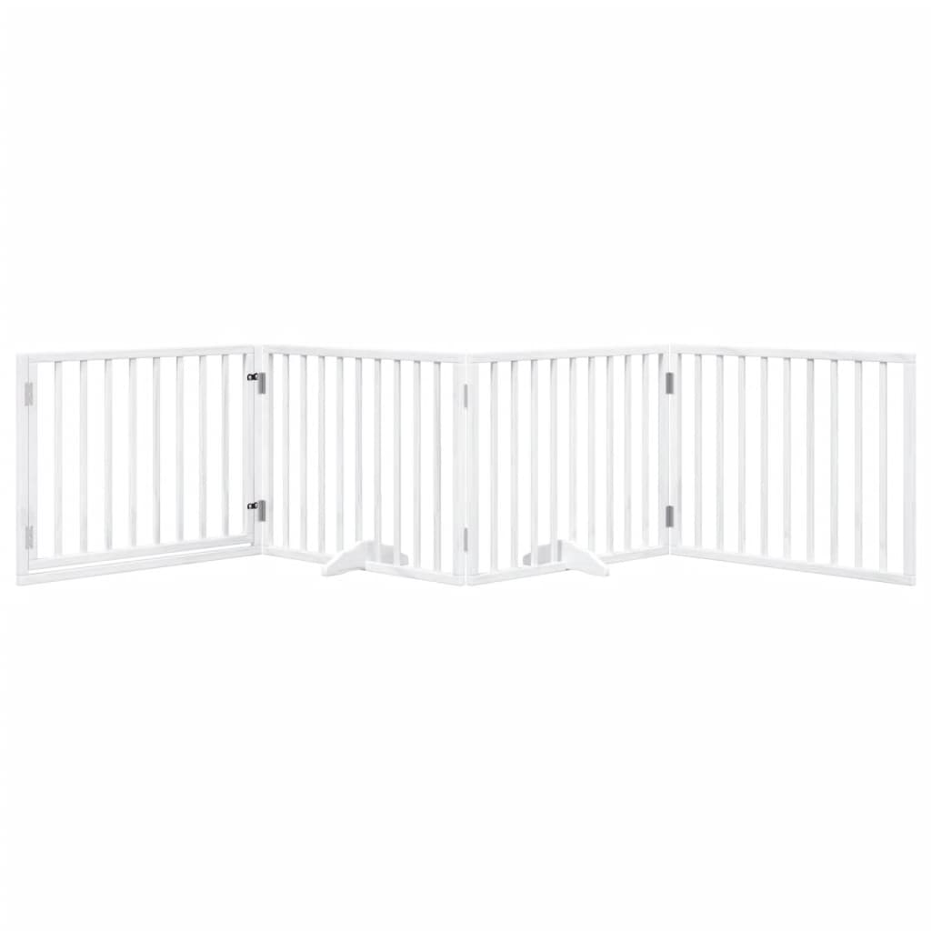 Folding mothproof door 4 panels white 320 cm poplar wood