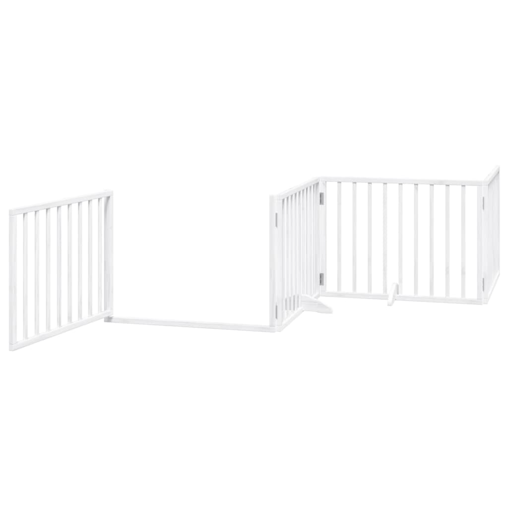Folding mothproof door 4 panels white 320 cm poplar wood