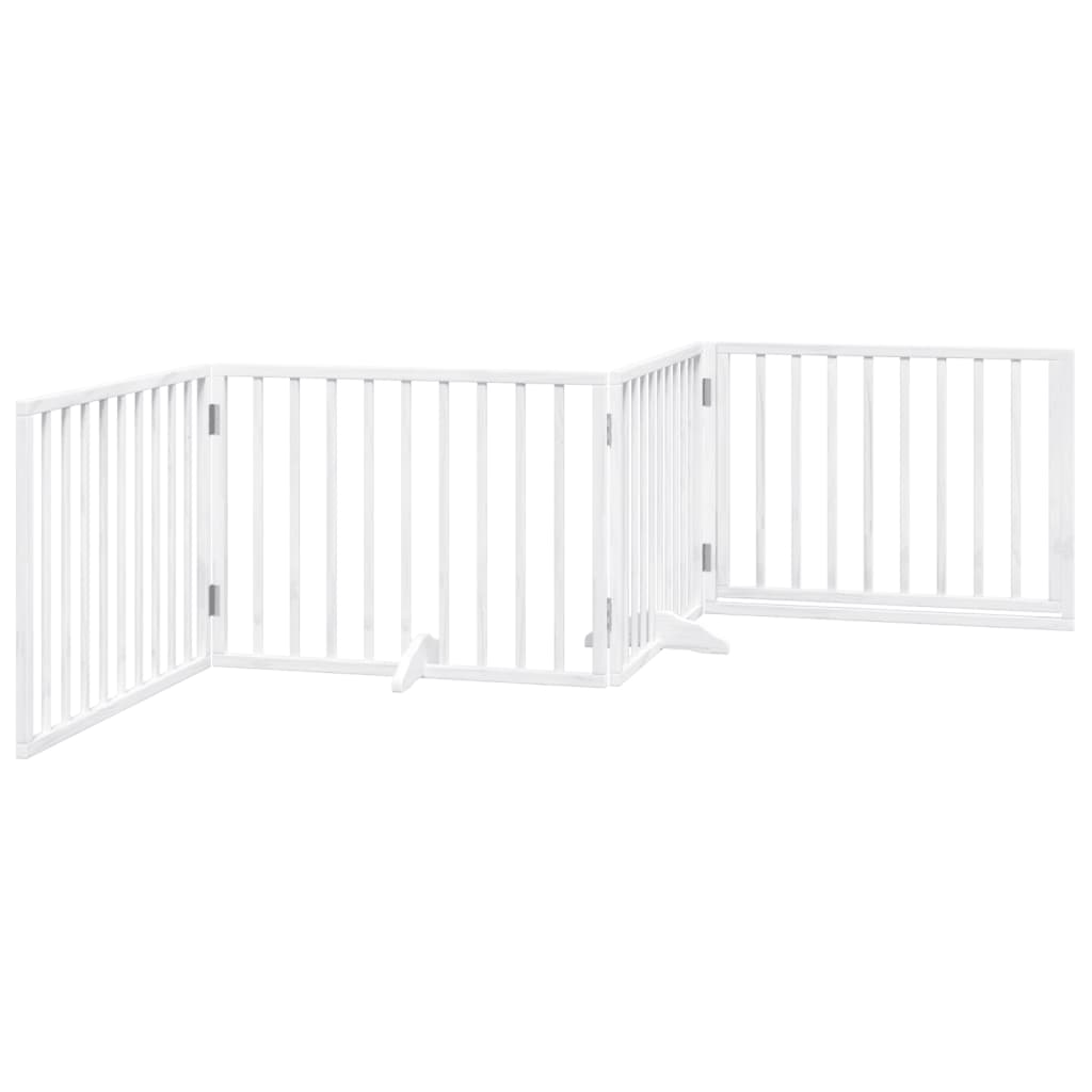 Folding mothproof door 4 panels white 320 cm poplar wood