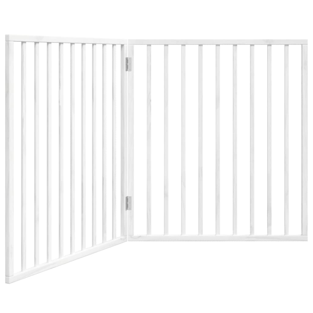 Folding door frame 2 panels white 160 cm poplar wood
