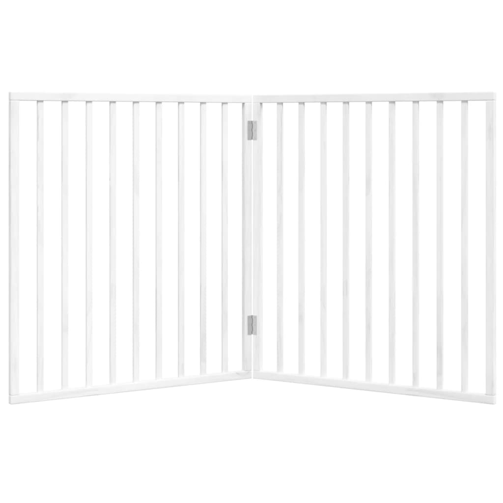 Folding door frame 2 panels white 160 cm poplar wood