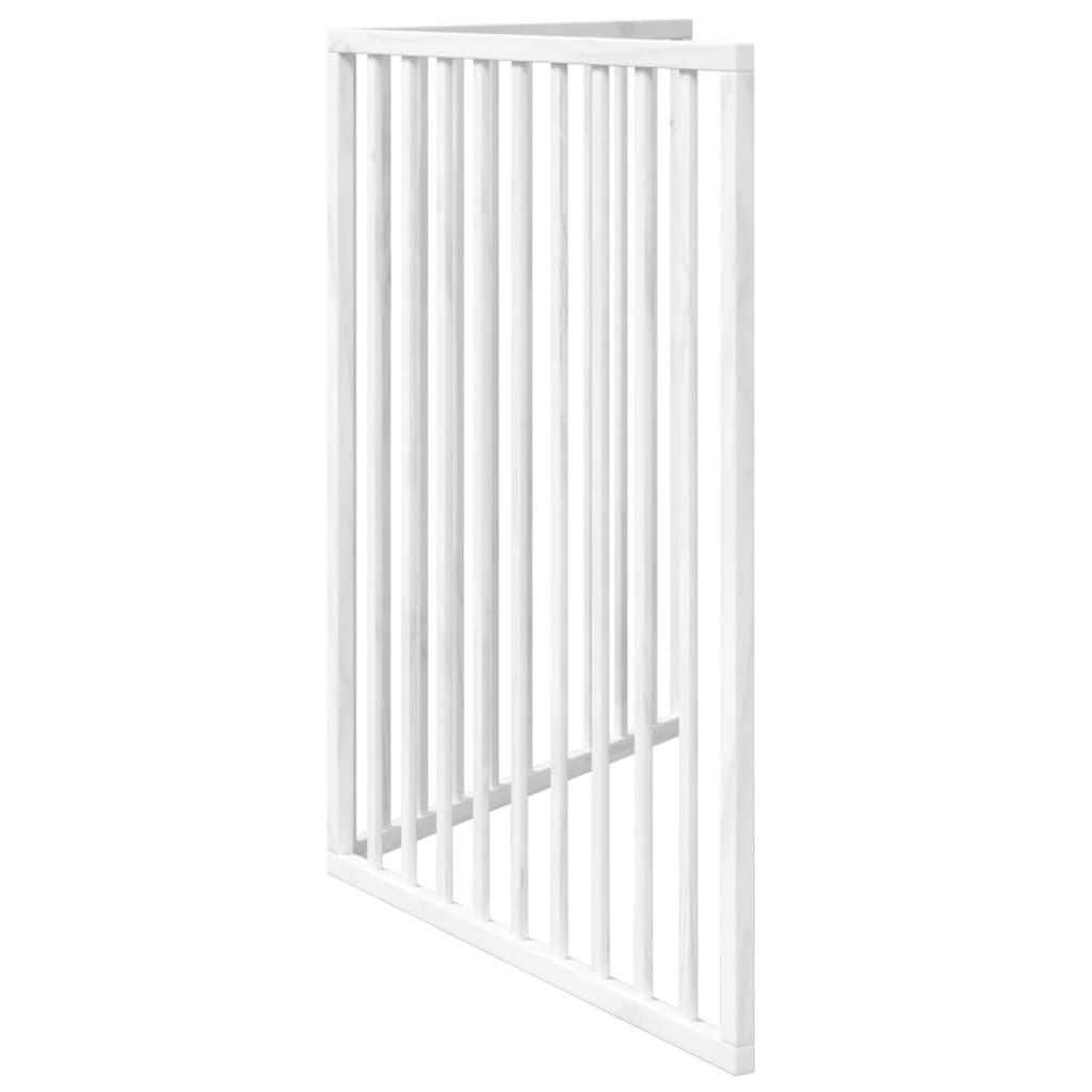 Folding door frame 2 panels white 160 cm poplar wood