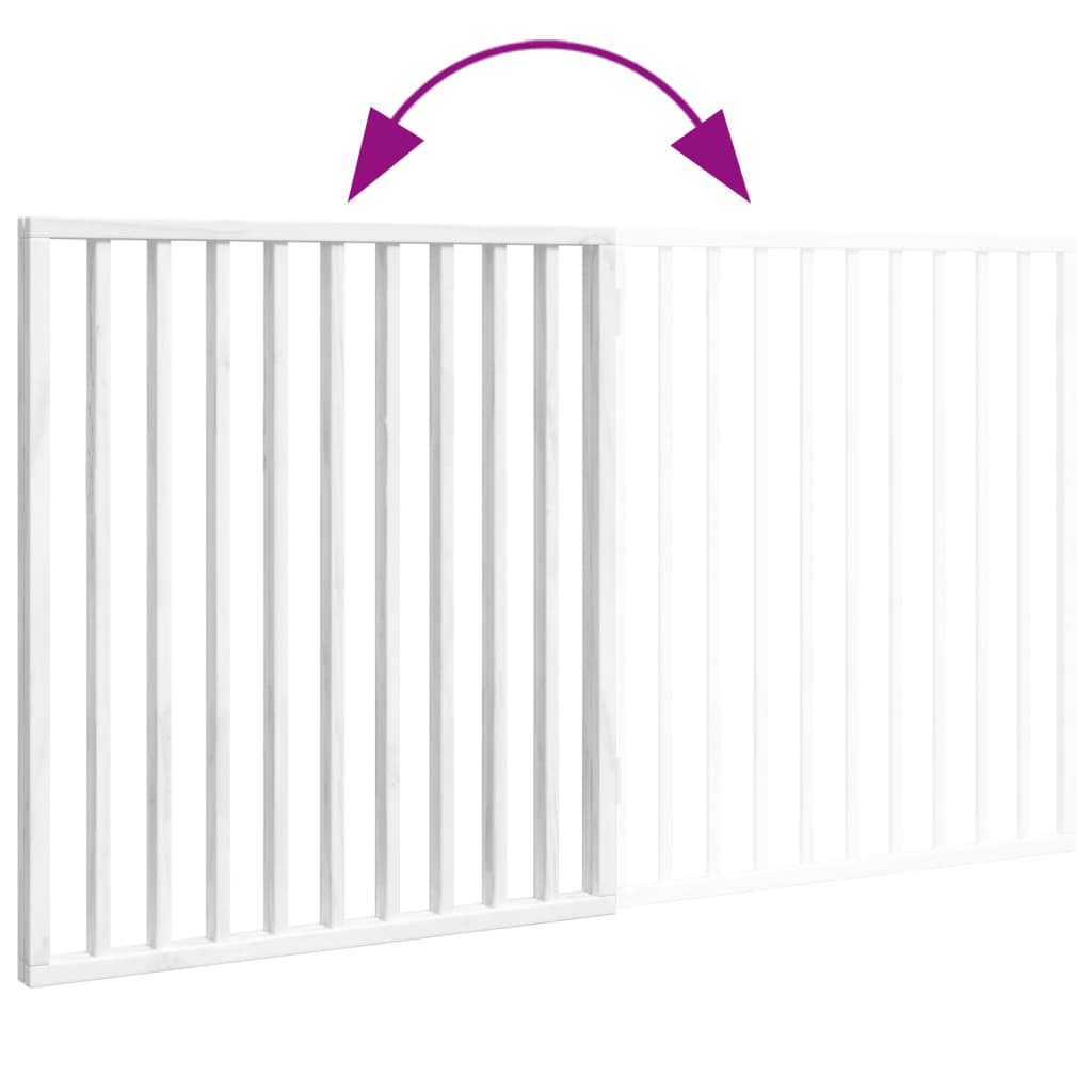 Folding door frame 2 panels white 160 cm poplar wood