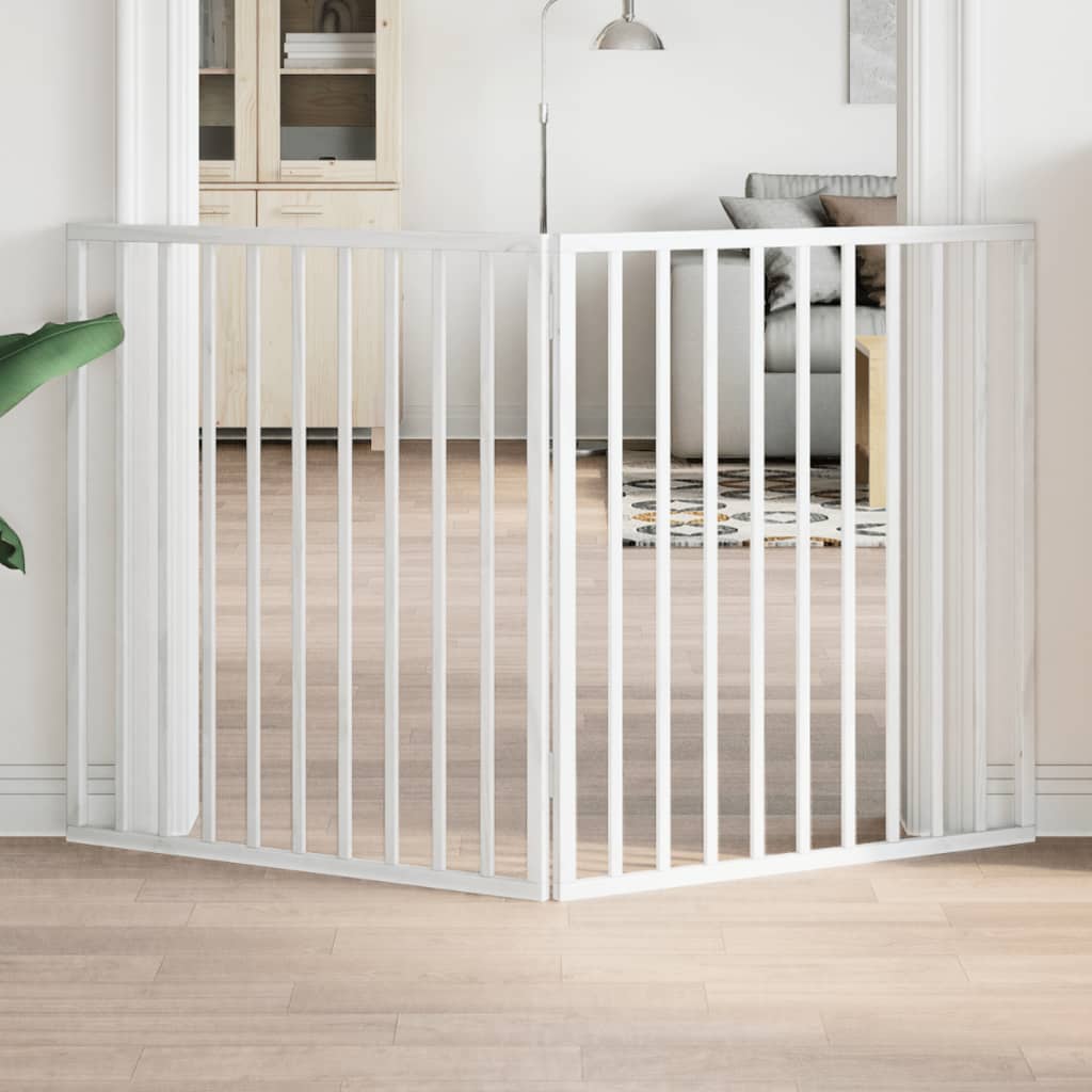Folding door frame 2 panels white 160 cm poplar wood