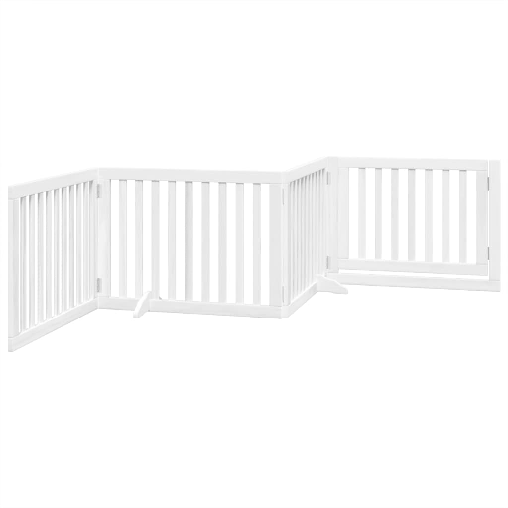 Folding door, 4 panels, white, 320 cm, poplar wood