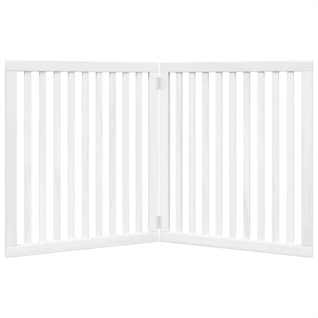 Folding door frame 2 panels white 160 cm poplar wood