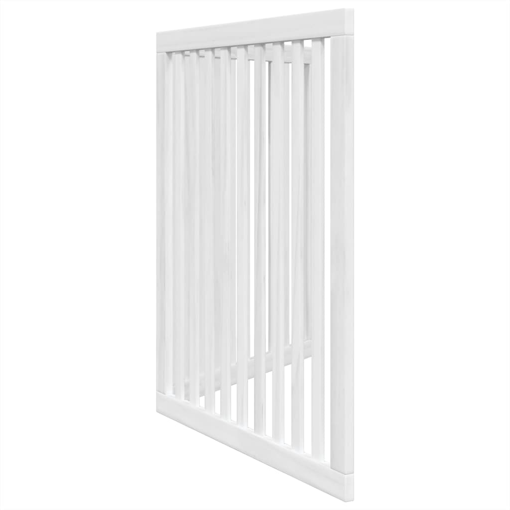 Folding door frame 2 panels white 160 cm poplar wood
