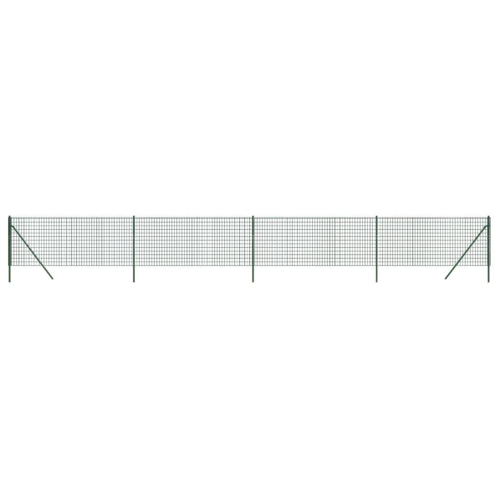 Verkkoaita vihreä 0,8x10 m galvanoitu teräs