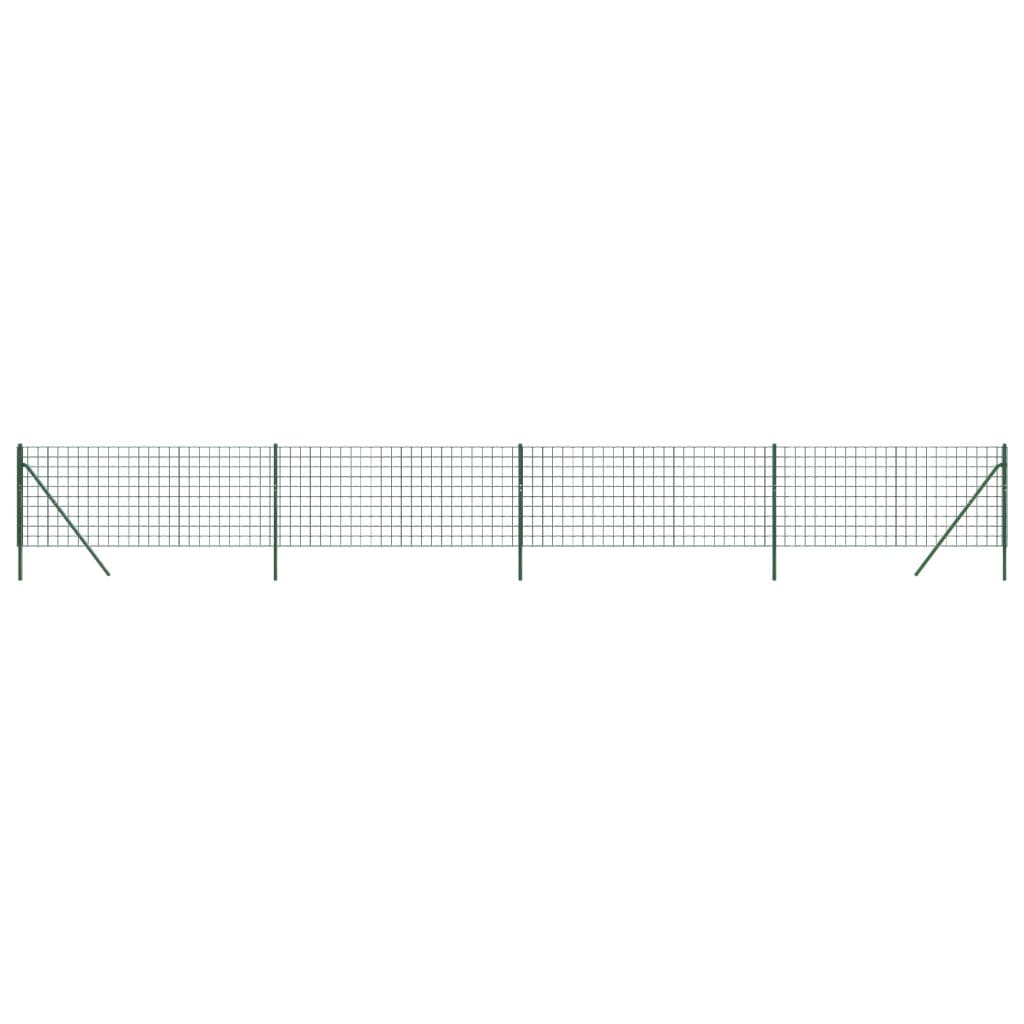 Verkkoaita vihreä 0,8x10 m galvanoitu teräs
