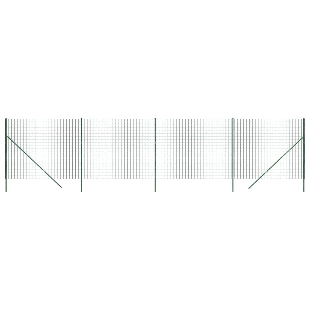 Verkkoaita vihreä 1,6x10 m galvanoitu teräs