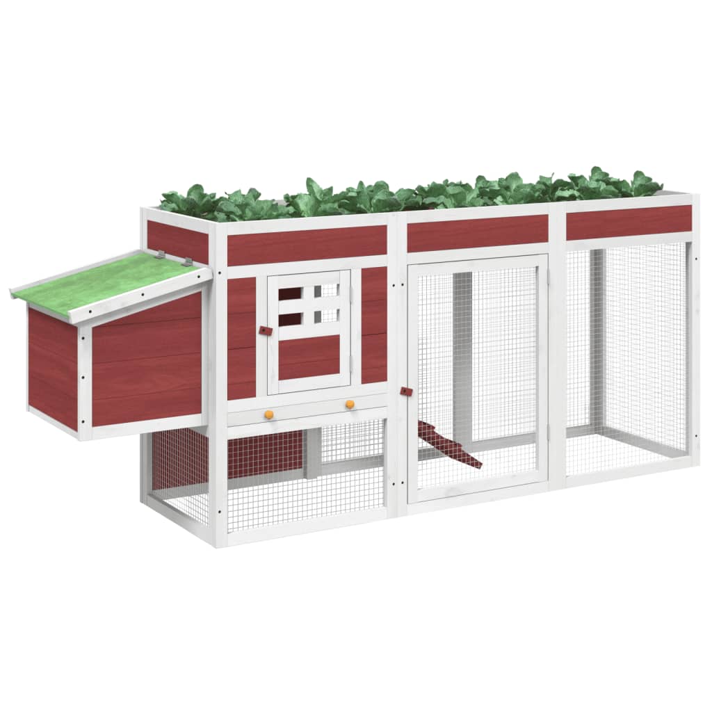 Chicken coop suede 204x50x84 cm solid pine