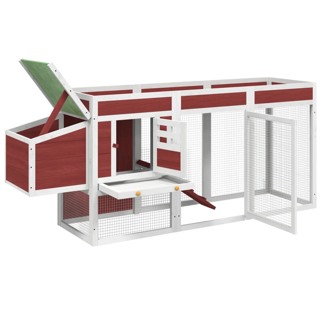 Chicken coop suede 204x50x84 cm solid pine