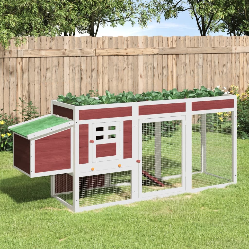 Chicken coop suede 204x50x84 cm solid pine