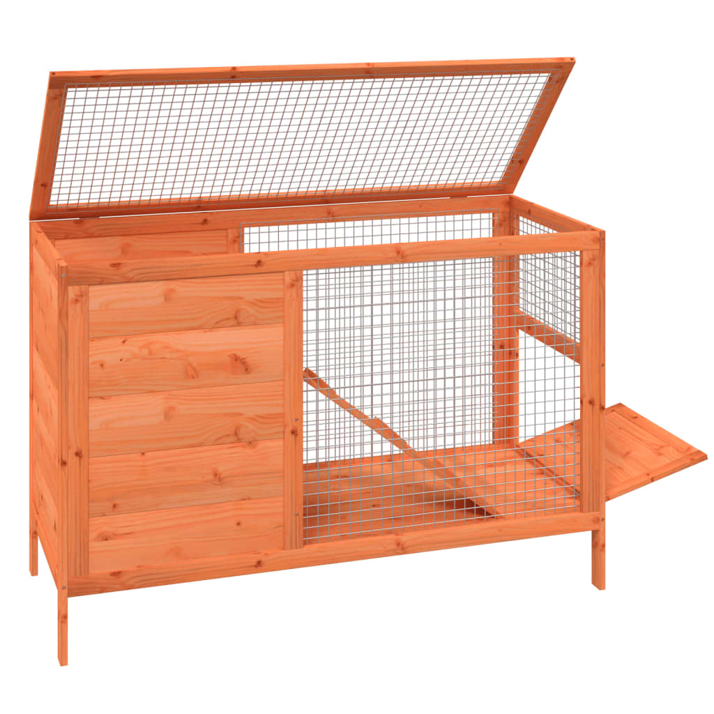 Kaninkoppi ruskea 103x44x69,5 cm täysi mänty