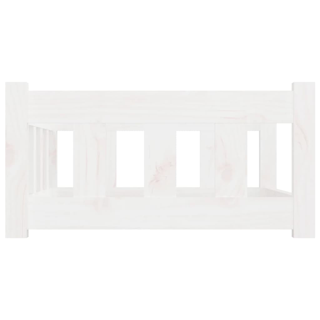 Dog bed white 75.5x55.5x28 cm solid pine