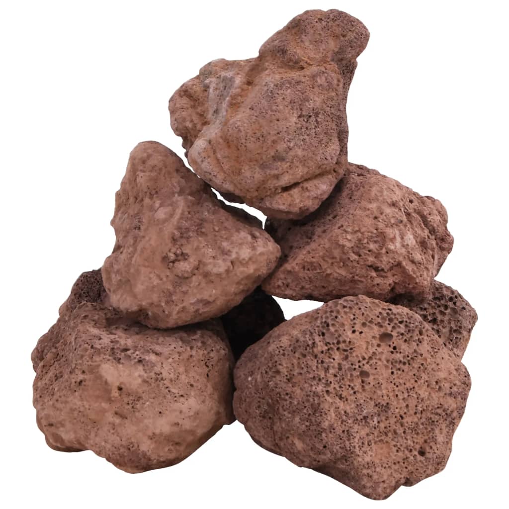 Vulkaaniset kivet 10 kg punainen 10-30 cm