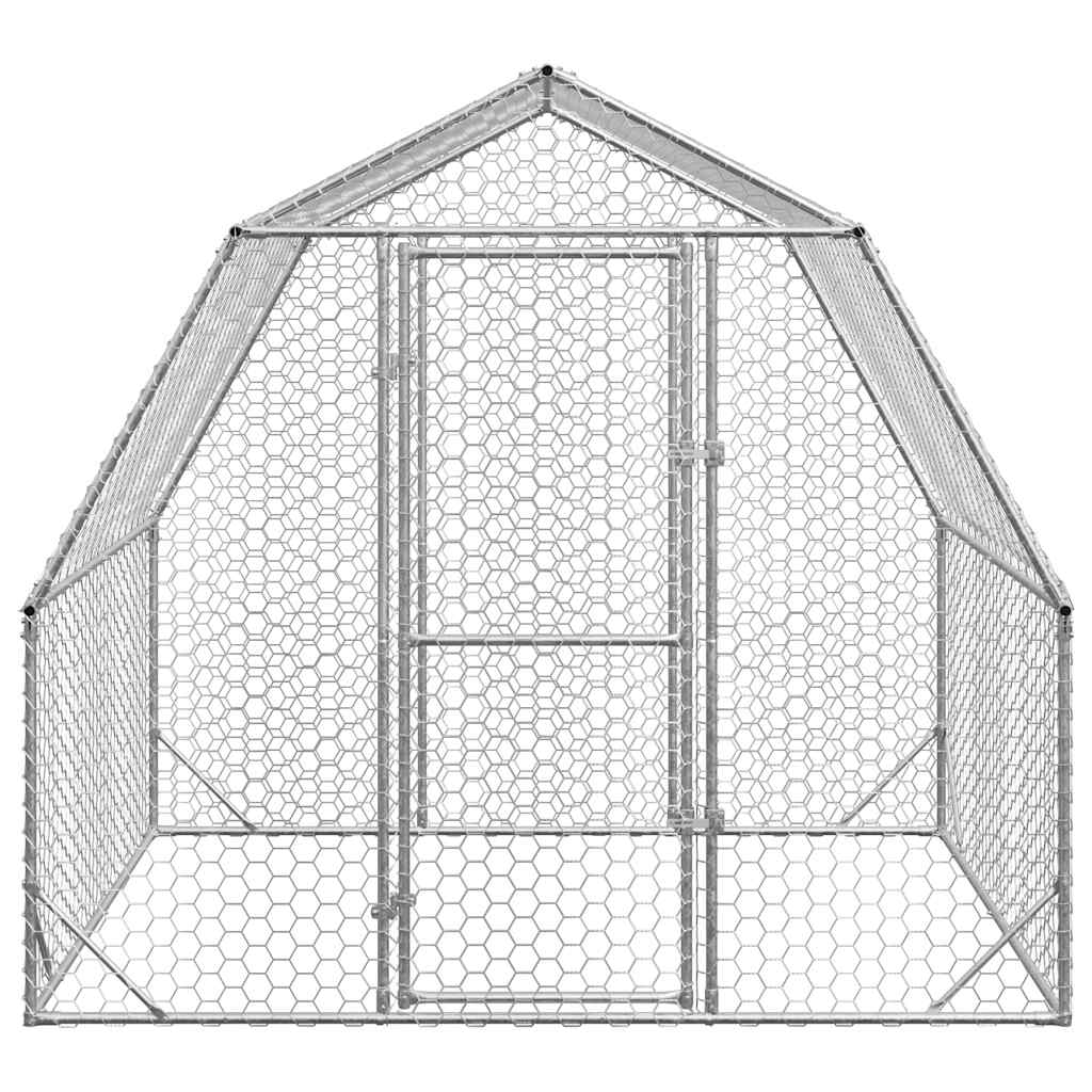 Chicken run 2.5x2x2.25 m galvanized steel