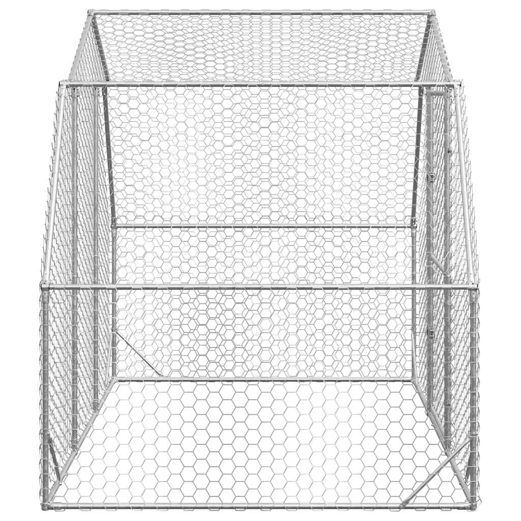 Chicken run 2.5x2x2.25 m galvanized steel