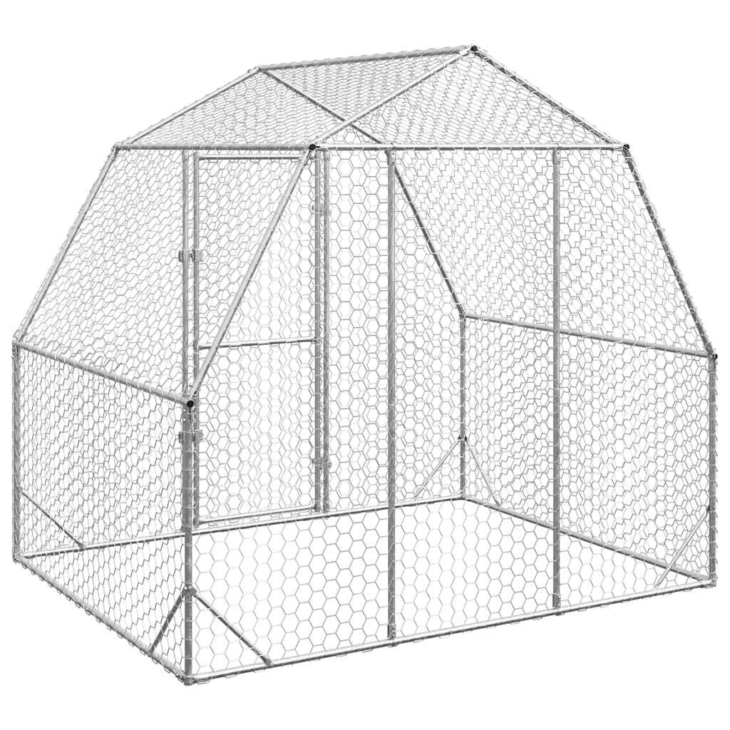Chicken run 2.5x2x2.25 m galvanized steel