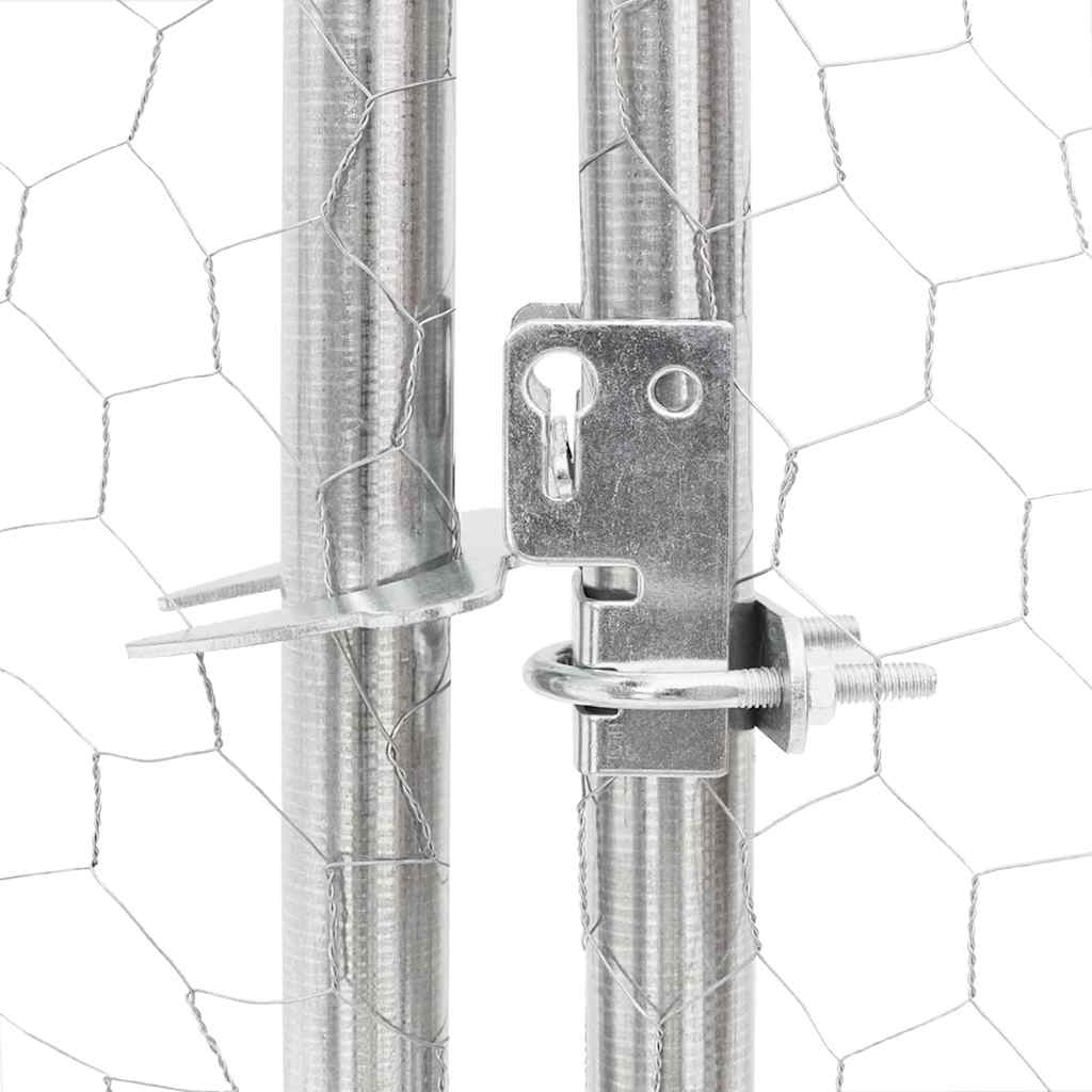 Chicken run 2.5x2x2.25 m galvanized steel