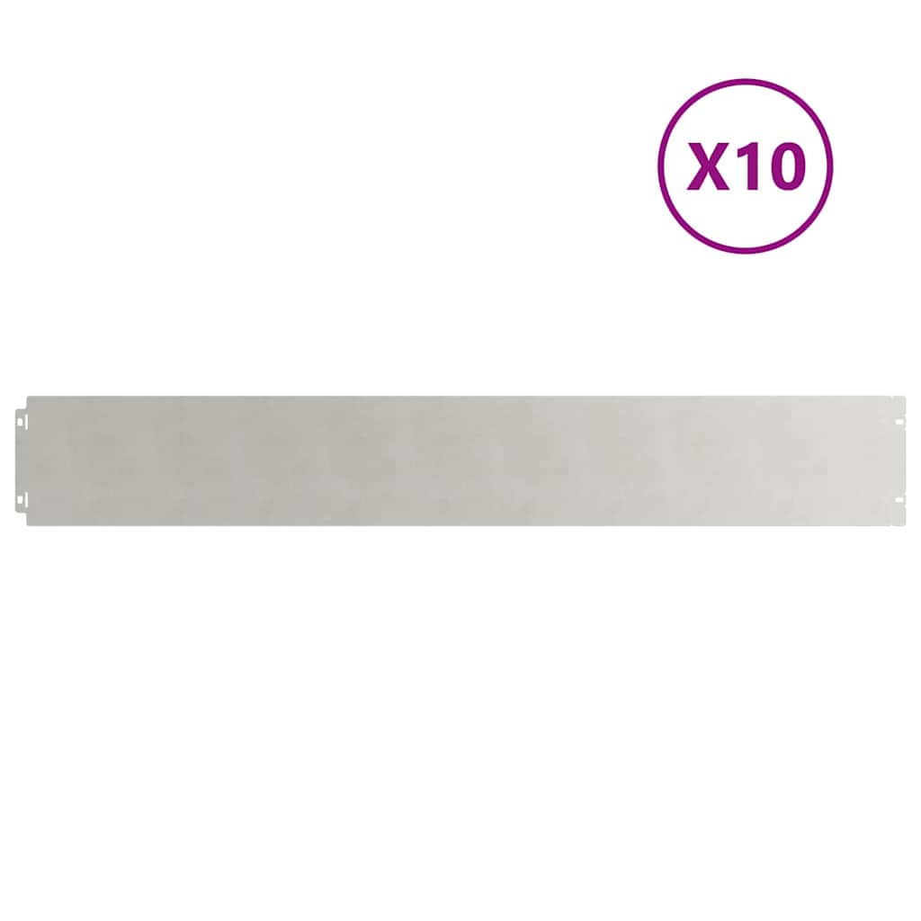 Nurmikon reunalistat 10 kpl 15x103 cm ruostumatonta terästä