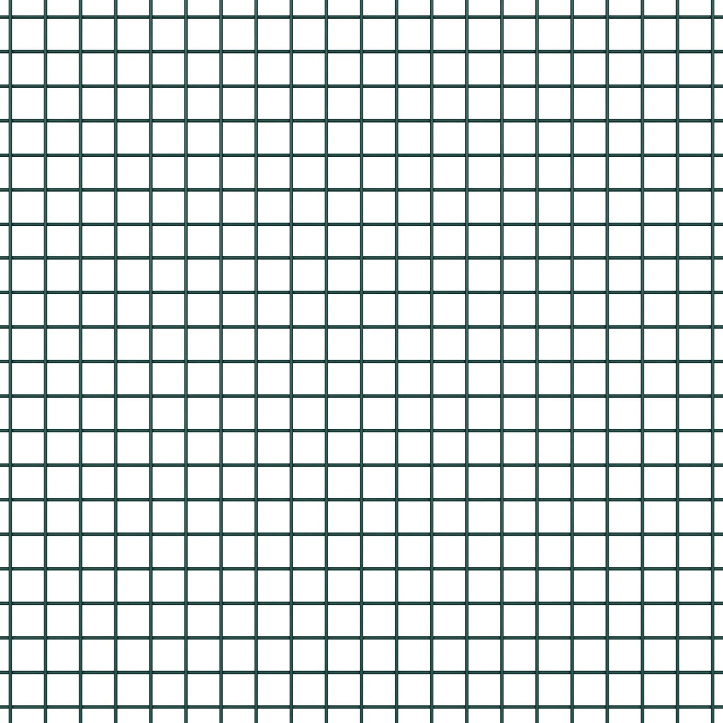 Verkkokohdistettu aita 7 Flanged Tolpalla Vihreä 1.5x10 m Teräs