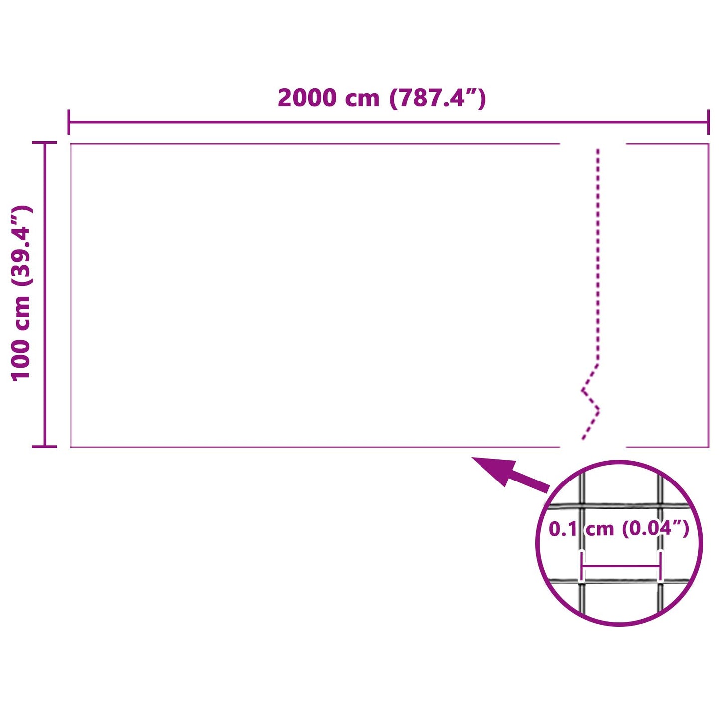 Hyönteissuoja Verkkonauha Valkoinen 100x2000 cm Lasikuitu
