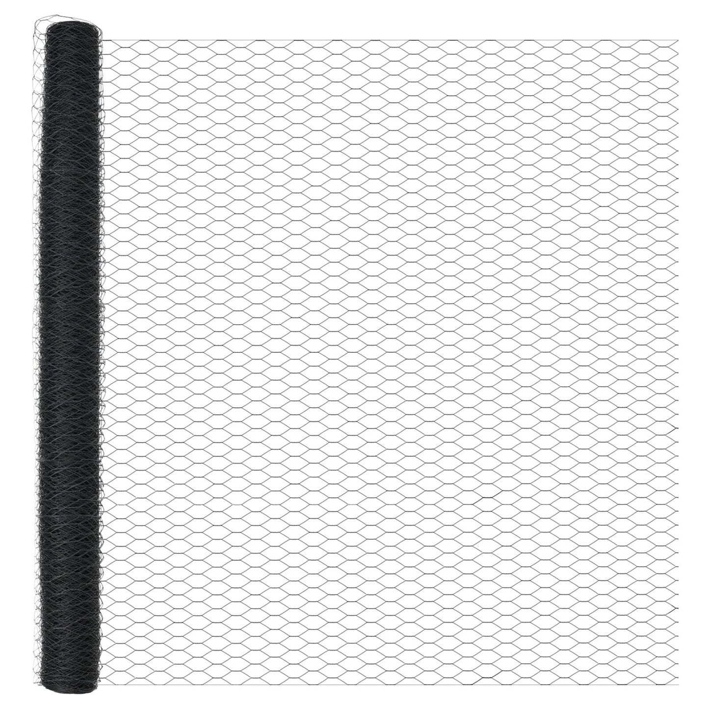 Verkkopostit 22 kpl U-kanava Harmaa 160 cm Teräs, vidaXL Kuusikulmainen verkko Harmaa 1.6x100 m Teräs