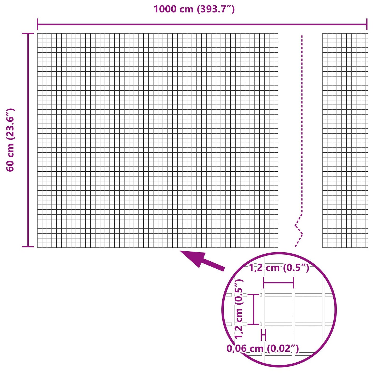 Weldattu Langoitusaita 5 U-pellillä Hopea 0.6x10 m Teräs