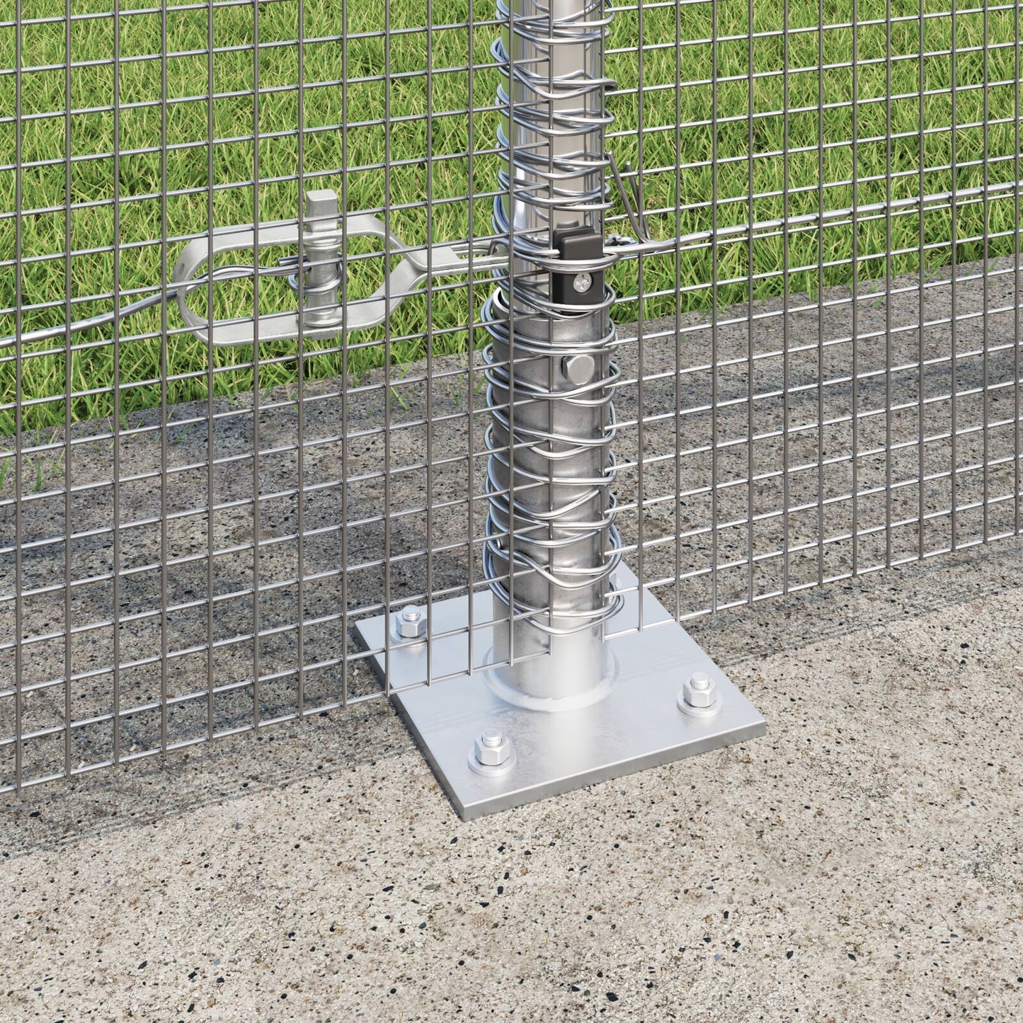 Welded Wire Fence 7 reunaputkella 1.6x10 m galvanoidusta teräksestä
