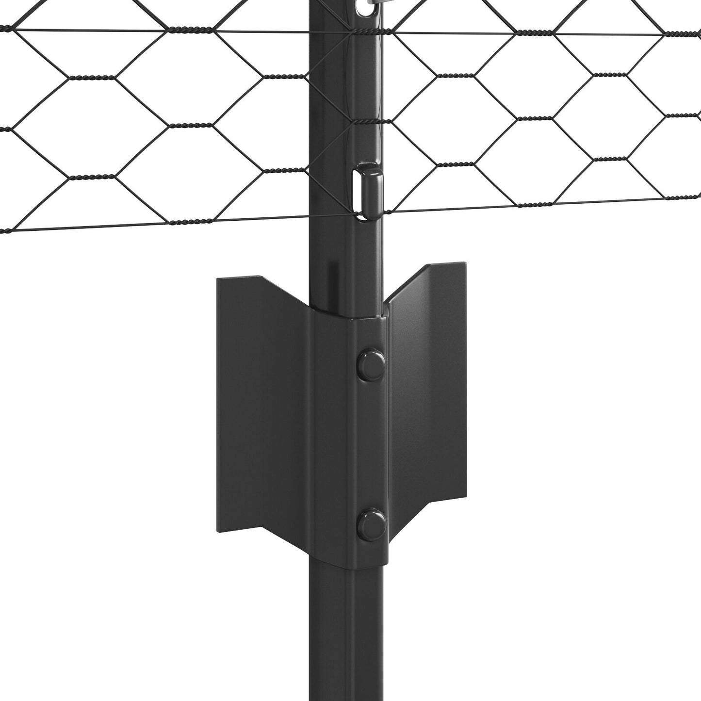 Verkkoposti 11 kpl U-kanava Harmaa 80 cm Teräs, vidaXL Kuusikulmainen verkko Harmaa 0.8x100 m Teräs
