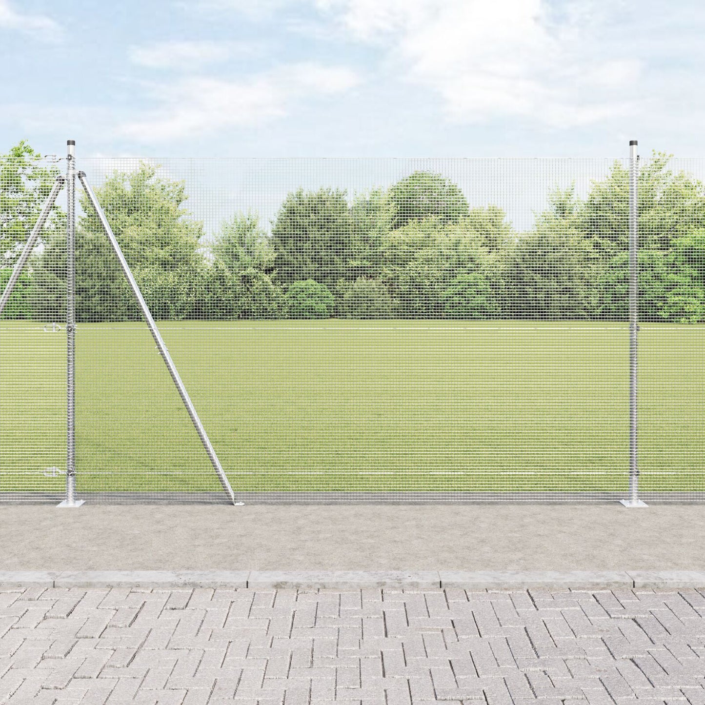 Welded Wire Fence 7 reunaputkella 1.6x10 m galvanoidusta teräksestä