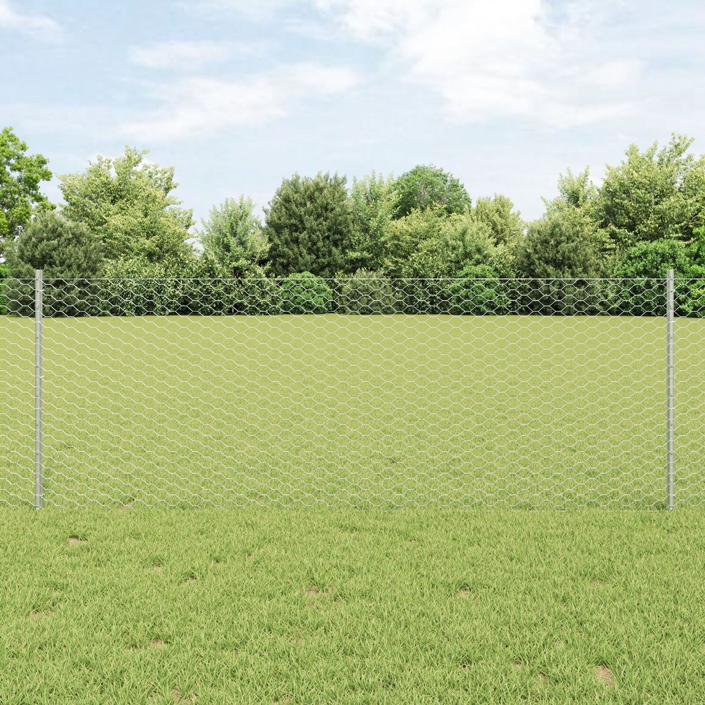 Aidan päät 11 kpl U-kanava 80 cm Galvanisoitu teräs, vidaXL Kuusikulmainen aita 0.8x25 m Galvanisoitu teräs