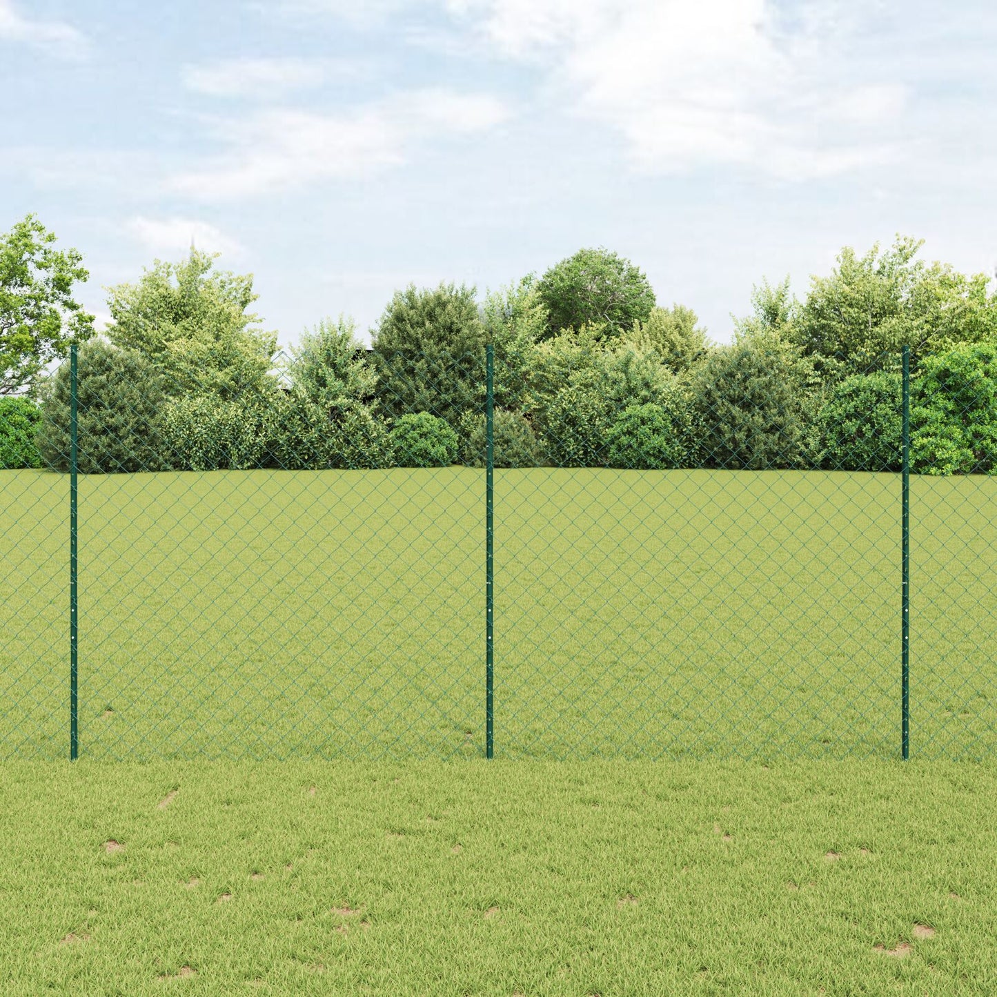 :n ketjuverkkohäkkä 22 U-pylväällä Vihreä 1.6x25 m Teräs