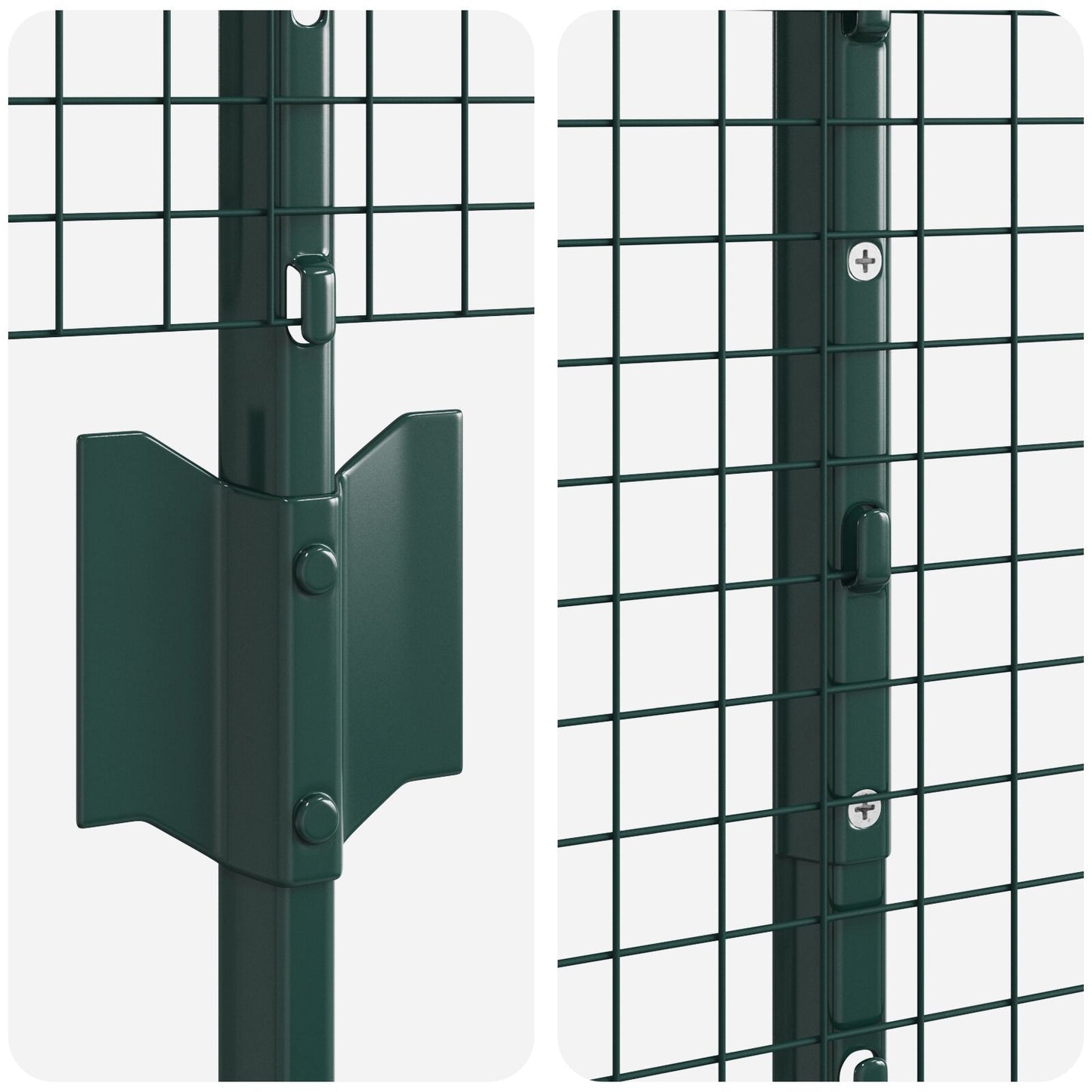 Welded Wire Fence with 22 U Posts Vihreä 1.2x50 m Teräs