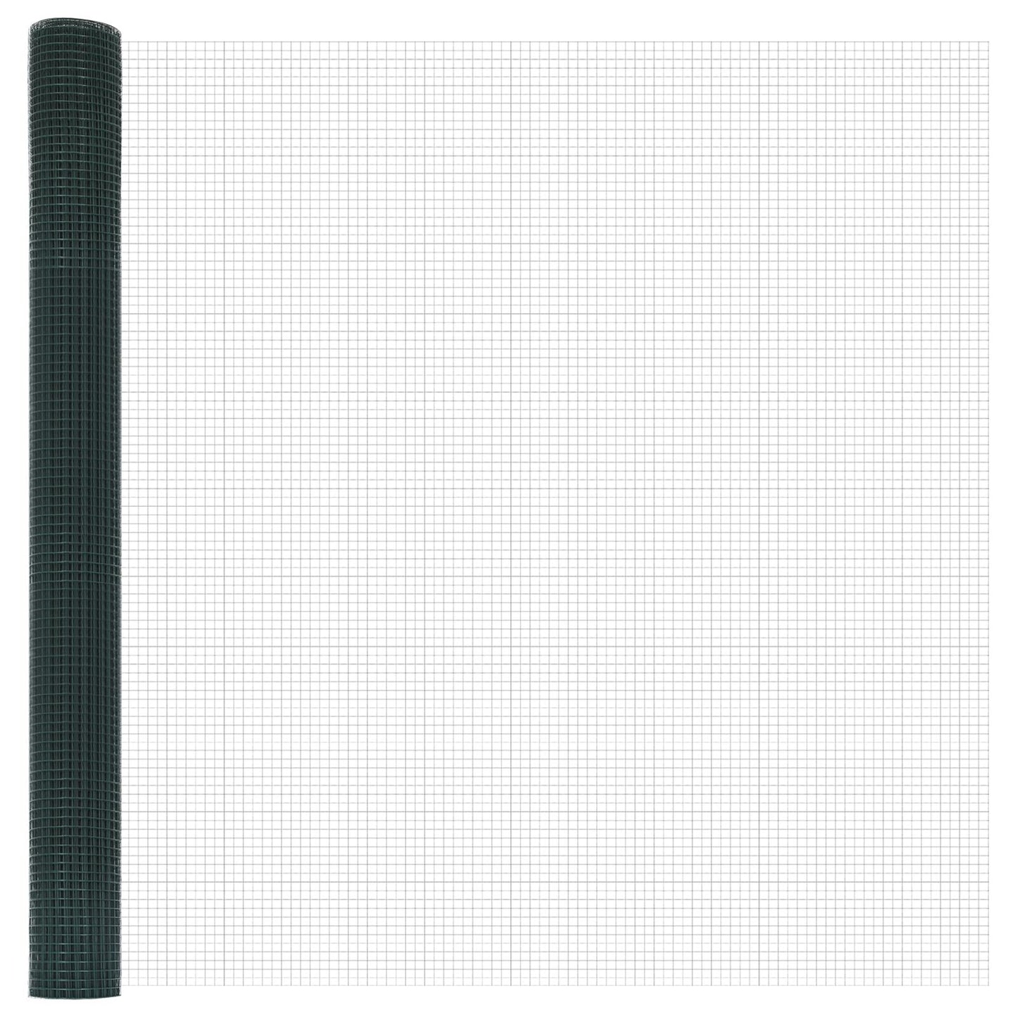 Verkkokohdistettu aita 7 Flanged Tolpalla Vihreä 1.5x10 m Teräs