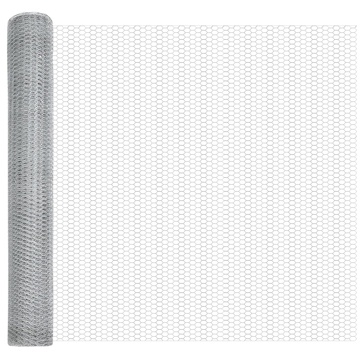 Aitapylväät 10 kpl U-kanava 100 cm galvanoitua terästä, vidaXL Kuusikulmainen aita 1x10 m galvanoitua terästä