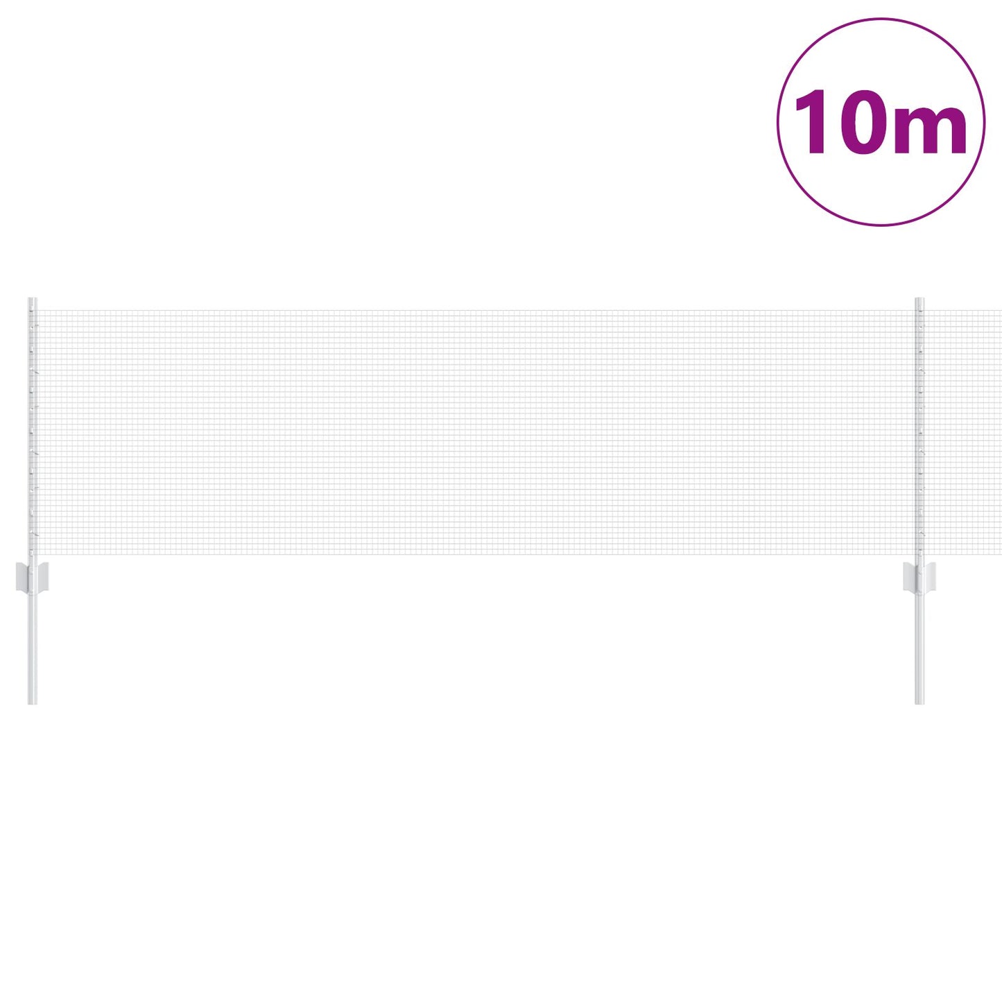 Weldattu Langoitusaita 5 U-pellillä Hopea 0.6x10 m Teräs