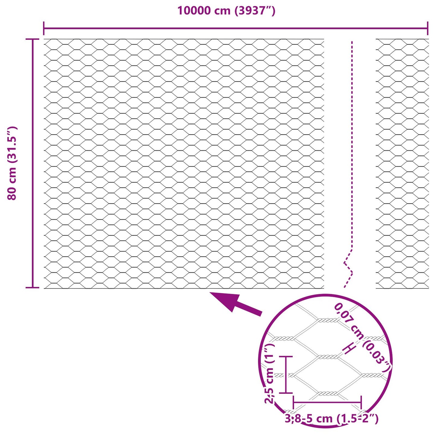Verkkoposti 11 kpl U-kanava Harmaa 80 cm Teräs, vidaXL Kuusikulmainen verkko Harmaa 0.8x100 m Teräs