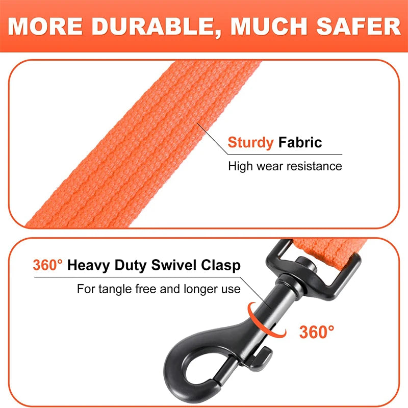 Hihna, pehmustetulla kahvalla / Dog Leash Polyamide Rope With Soft Padded Handle Durable Dog Training Lead Metal Swivel