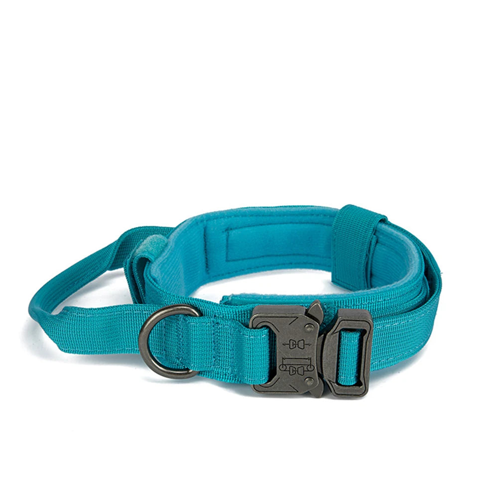 Taktinen koiran panta+hihna paketti, tai erikseen,useita värejä / Pet Dog Collar Leash Set Nylon Material Durable Dog Collar Reflective Leash Pet Tactical Training Dog Collar Large Dog Leash Set