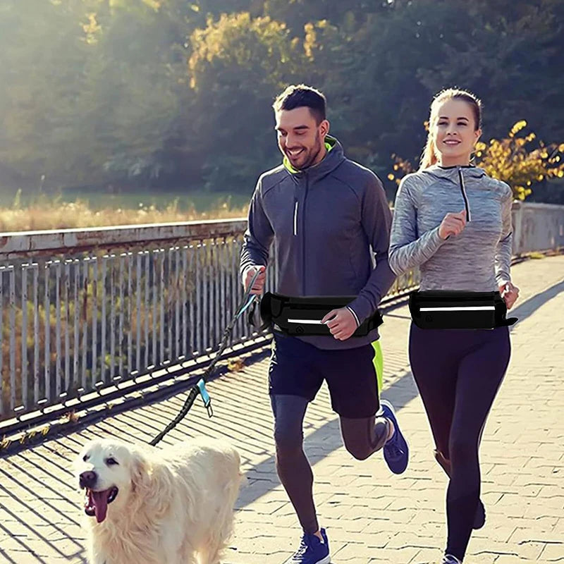 Joustava koiran juoksu hihna, kädet vapaa malli / Hands Free Dog Leash for Running Walking Reflective Leash