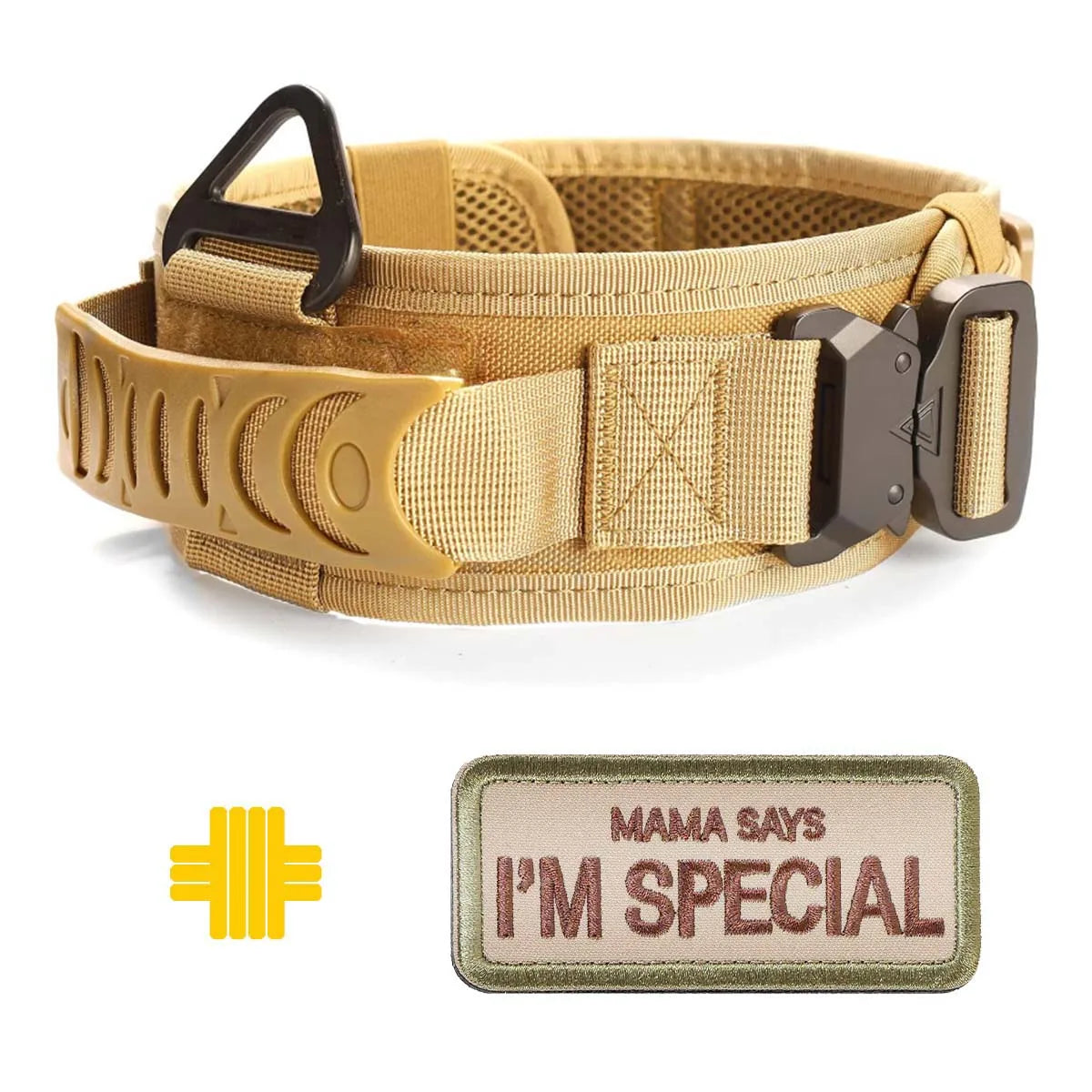 Taktinen paksu vahva koiranpanta kahvalla, eri värejä + Hihna ! / Military-Grade Tactical Dog Collar with Handle Heavy Duty Collar for Medium and Large Dogs Provides Ultimate Control