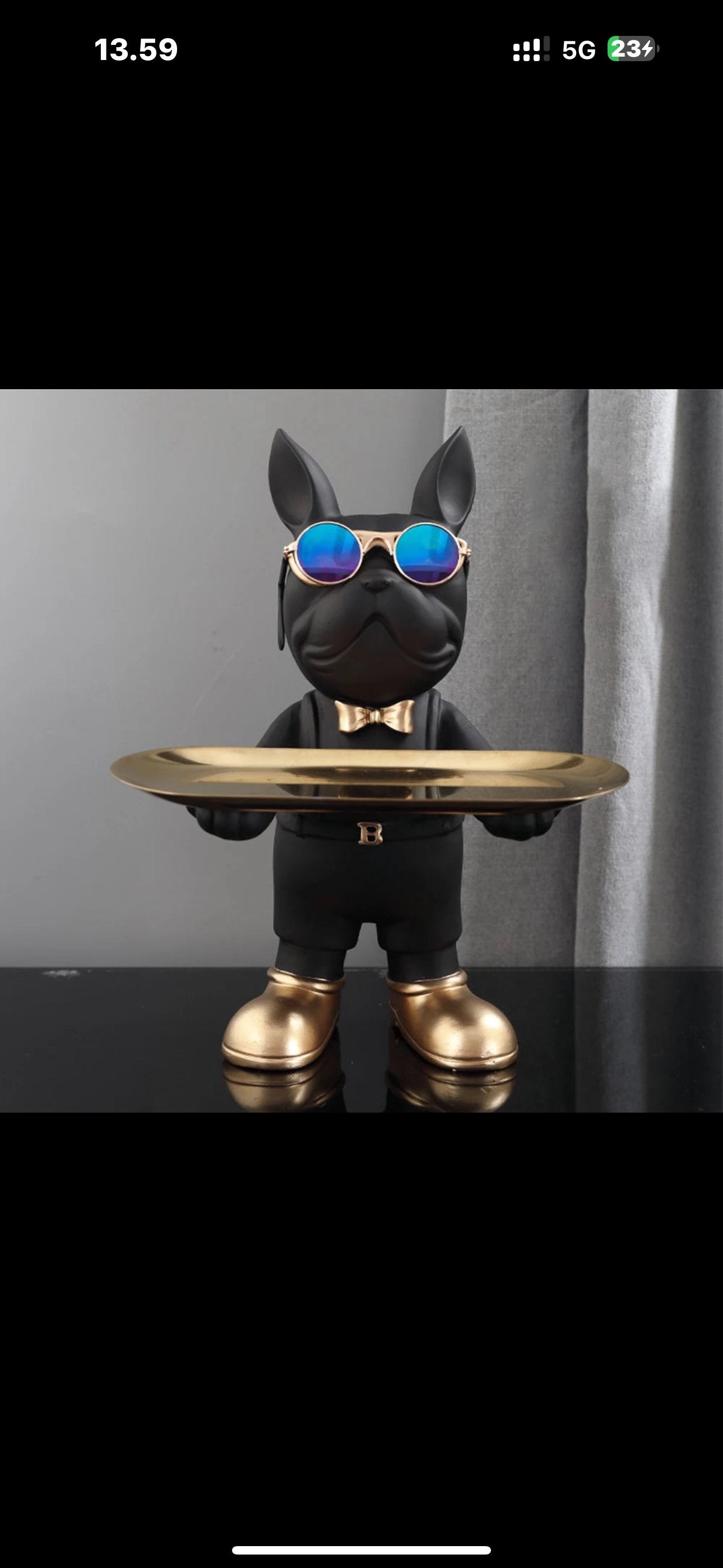 Bulldog sisustus patsaat/telineet