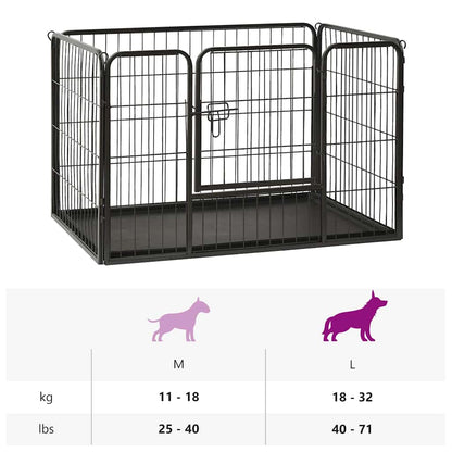 Puppy pen steel 91.5x59x61 cm
